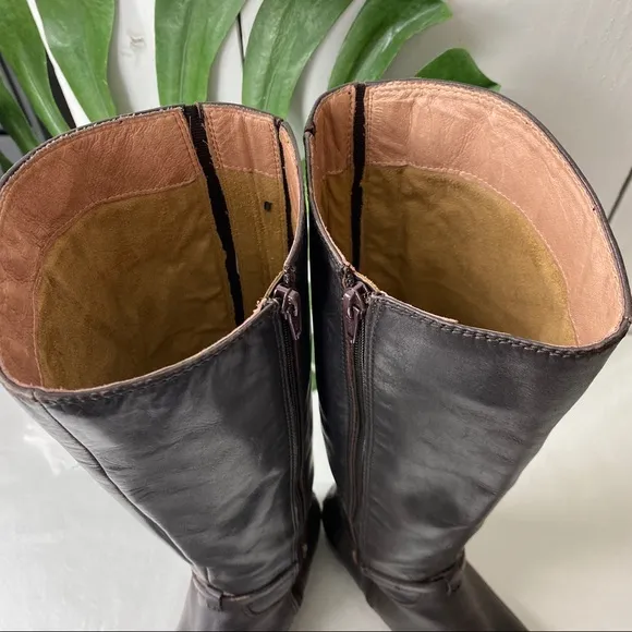 Corso Como Leather Brown Knee High Riding Boots