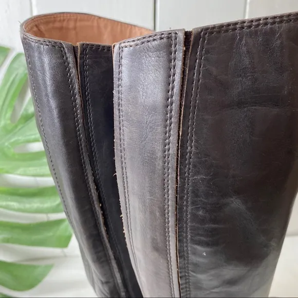 Corso Como Leather Brown Knee High Riding Boots