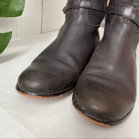 Corso Como Leather Brown Knee High Riding Boots