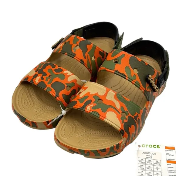 Crocs Classic All Terrain Iconic Comfort Camo Sandals Size 10