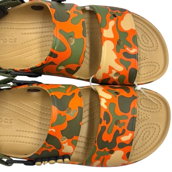 Crocs Classic All Terrain Iconic Comfort Camo Sandals Size 10