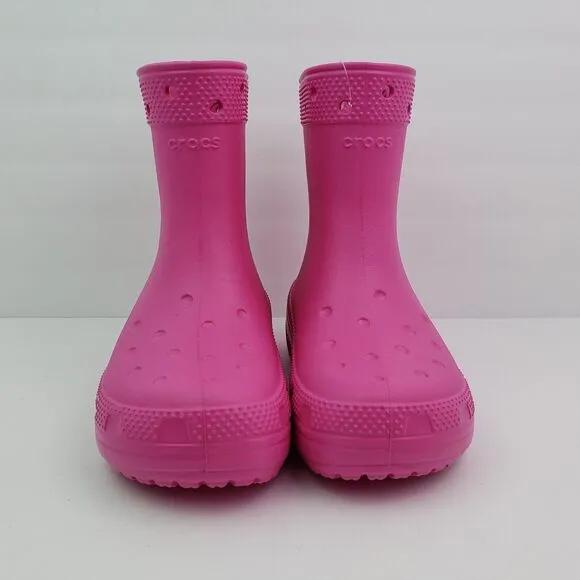 Crocs Classic Boot Girls Sz 3Y Pink Pull On Comfort Boots Shoes 208544-6UB