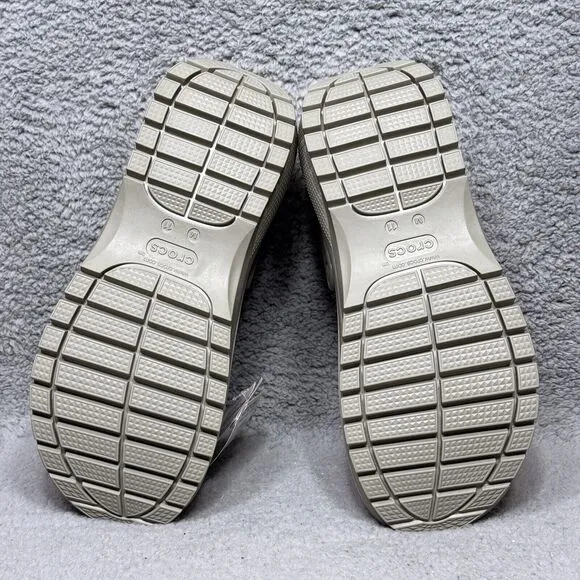 Crocs Mega Crush Mens Size 11 Sandals Shoes Elephant Gray Platform 207989-1LM