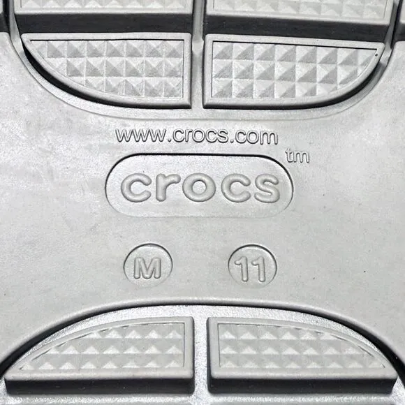 Crocs Mega Crush Mens Size 11 Sandals Shoes Elephant Gray Platform 207989-1LM