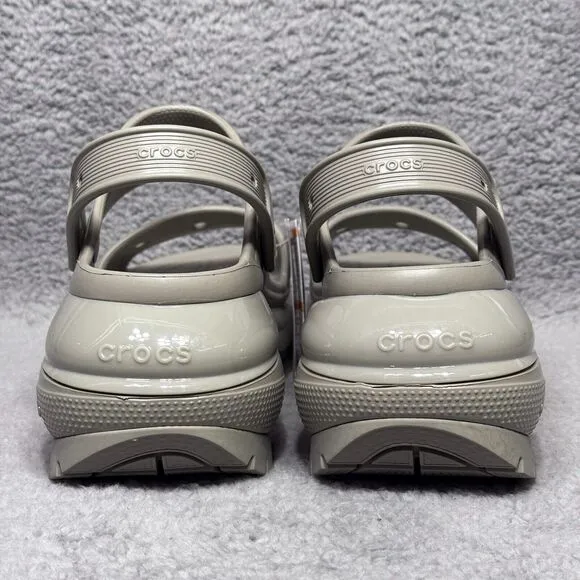 Crocs Mega Crush Mens Size 11 Sandals Shoes Elephant Gray Platform 207989-1LM
