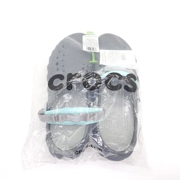 Crocs (Mens‎ 10 Womens 12) Echo Sandstorm Clog Slip On Shoes Sandals Slate Grey