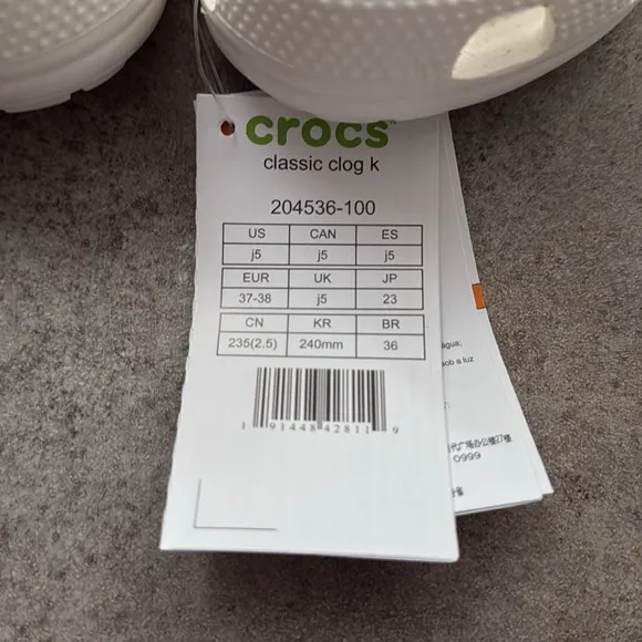 CROCS White and Gold Embellished Sandals