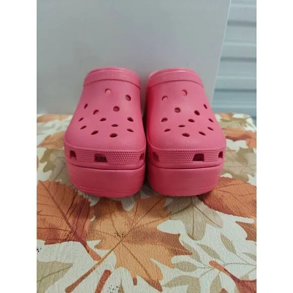 Crocs Siren Clog Hyper Pink Heeled Platform Shoes Women's Size 13