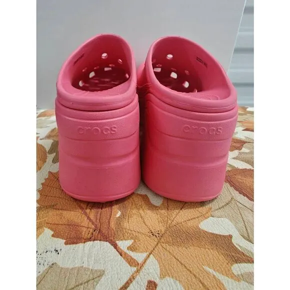 Crocs Siren Clog Hyper Pink Heeled Platform Shoes Women's Size 13
