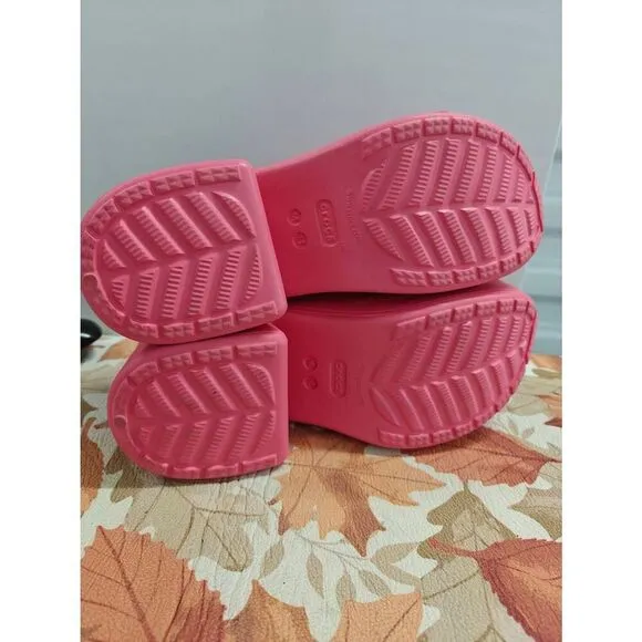 Crocs Siren Clog Hyper Pink Heeled Platform Shoes Women's Size 13