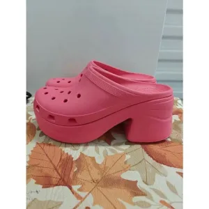 Crocs Siren Clog Hyper Pink Heeled Platform Shoes Women's Size 13
