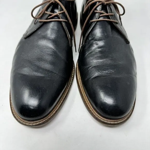 CUOIO Mens Leather Laced up Dress Casual CHUKKA Oxfords Dark Brown BOOTS Sz 13M