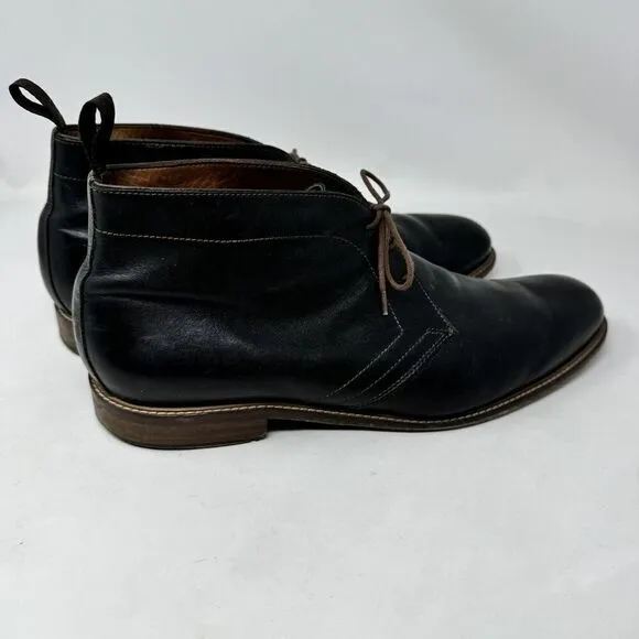 CUOIO Mens Leather Laced up Dress Casual CHUKKA Oxfords Dark Brown BOOTS Sz 13M