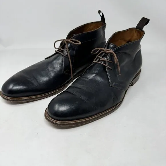CUOIO Mens Leather Laced up Dress Casual CHUKKA Oxfords Dark Brown BOOTS Sz 13M