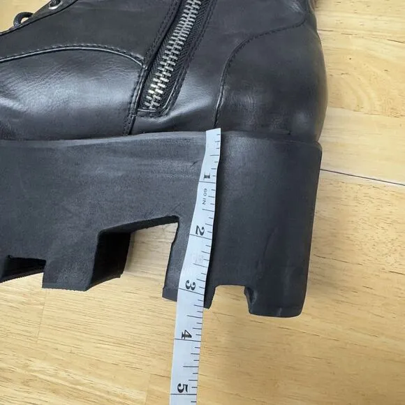 CURRENT MOOD DOLLS KILL Jane Doe Tall Black Combat Boots Vegan Goth Club 10 US