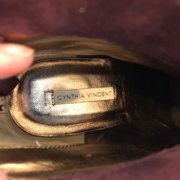 Cynthia Vincent calf hair ankle boots size 7 1/2