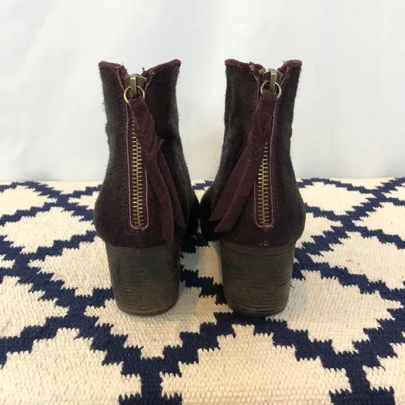 Cynthia Vincent calf hair ankle boots size 7 1/2