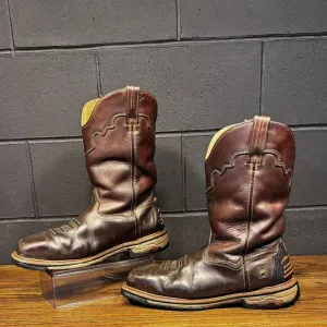 DAN POST Blayde Brown Leather Square Steel Toe Western Work Boots Men’s 14 D