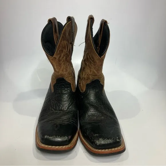 Dan Post Little River Boots square toe leather cowboy boots western size 2.5
