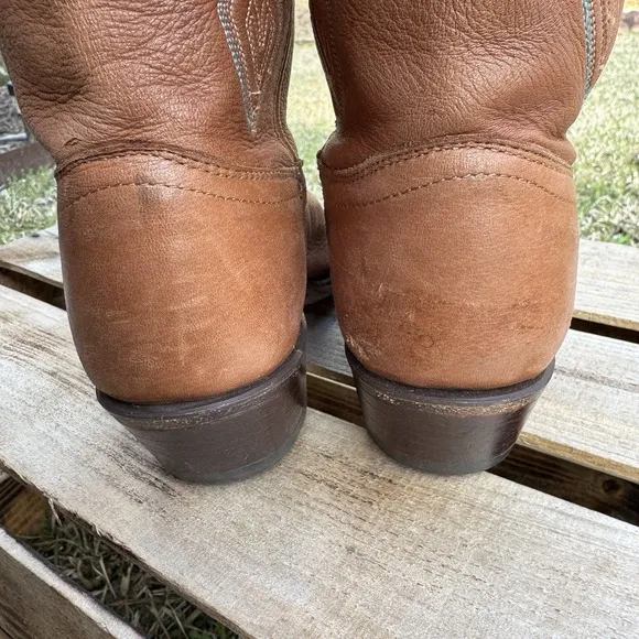 Dan Post Women's Western Boot size 6.5M Light Brown Made in USA