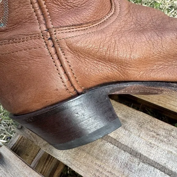 Dan Post Women's Western Boot size 6.5M Light Brown Made in USA