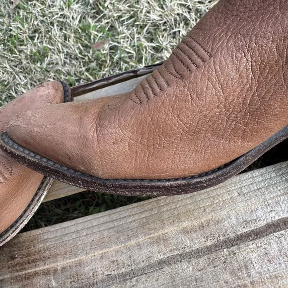 Dan Post Women's Western Boot size 6.5M Light Brown Made in USA