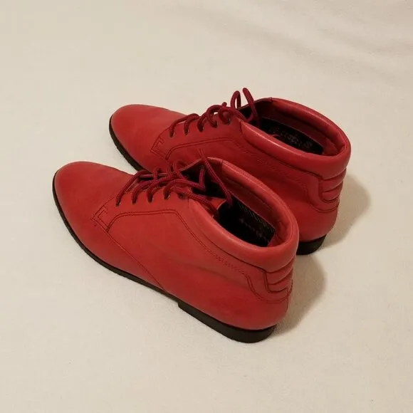 Danexx Women’s Red Leather Booties / Ankle Boots   8 M