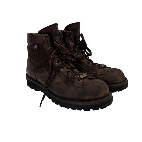 Danner Boots Mens 8.5 EE Brown Leather Light II 6&quot; Vibram Gore-Tex Made …