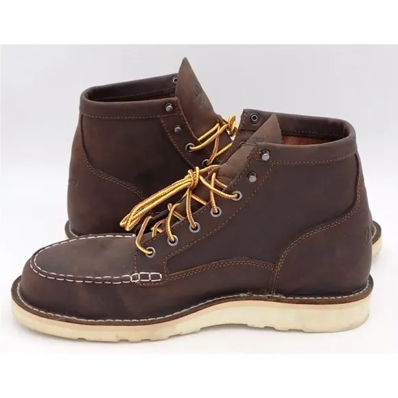 Danner Bull Run Moc Toe 6&quot; Brown Steel Toe Work Boots 15564 Men's Size 13