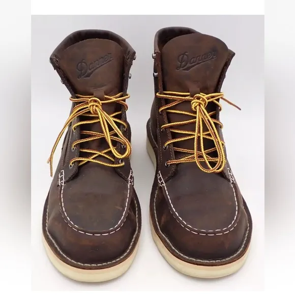 Danner Bull Run Moc Toe 6&quot; Brown Steel Toe Work Boots 15564 Men's Size 13
