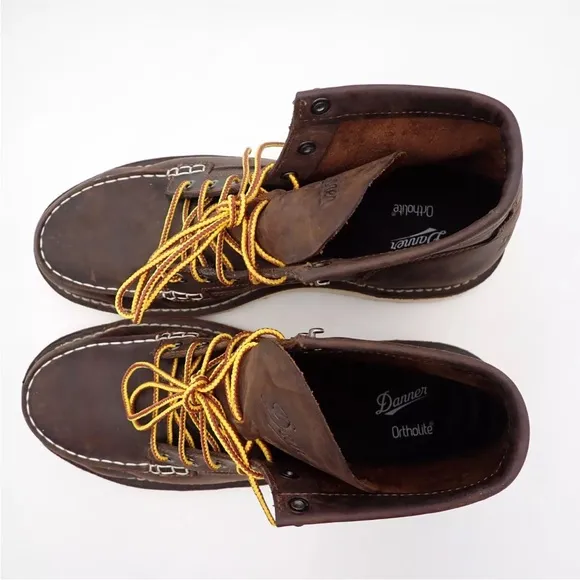 Danner Bull Run Moc Toe 6&quot; Brown Steel Toe Work Boots 15564 Men's Size 13