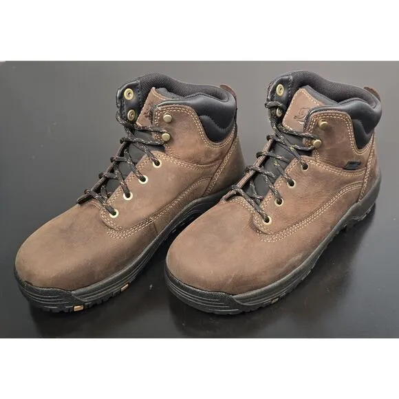 Danner Womens Size 7 M Caliper 5&quot; Brown Leather Waterproof Work Boots 19460 USA