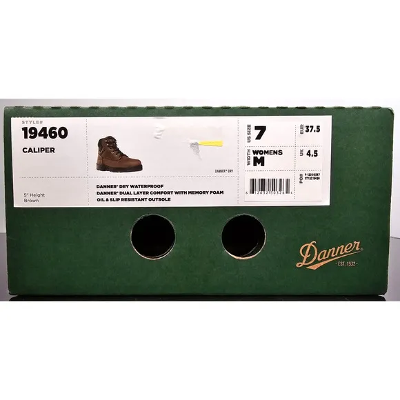 Danner Womens Size 7 M Caliper 5&quot; Brown Leather Waterproof Work Boots 19460 USA