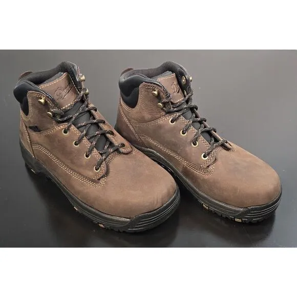 Danner Womens Size 7 M Caliper 5&quot; Brown Leather Waterproof Work Boots 19460 USA