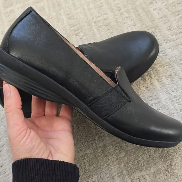 DANSKO | Addy Black Slip-On Wedge Shoes