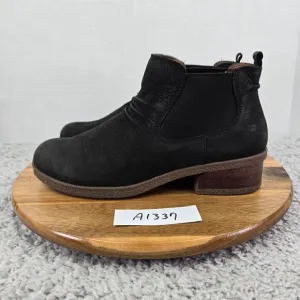 Dansko Bea Waterproof Black Nubuck Leather Casual Daily Ankle Boots Womens 38