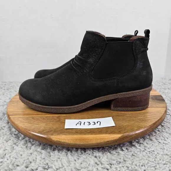 Dansko Bea Waterproof Black Nubuck Leather Casual Daily Ankle Boots Womens 38