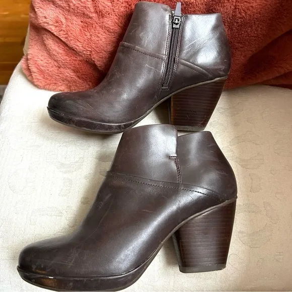 Dansko Brown Leather Ankle Boots 39, 7.5