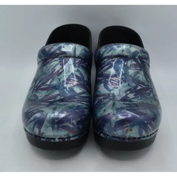 Dansko EU 38 US 7.5-8 Professional Patent Leather Painted Slip On Shoes Clogs