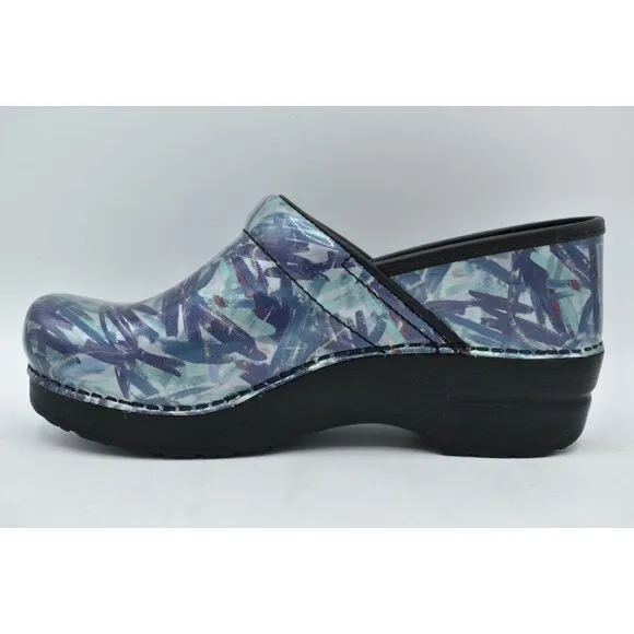 Dansko EU 38 US 7.5-8 Professional Patent Leather Painted Slip On Shoes Clogs