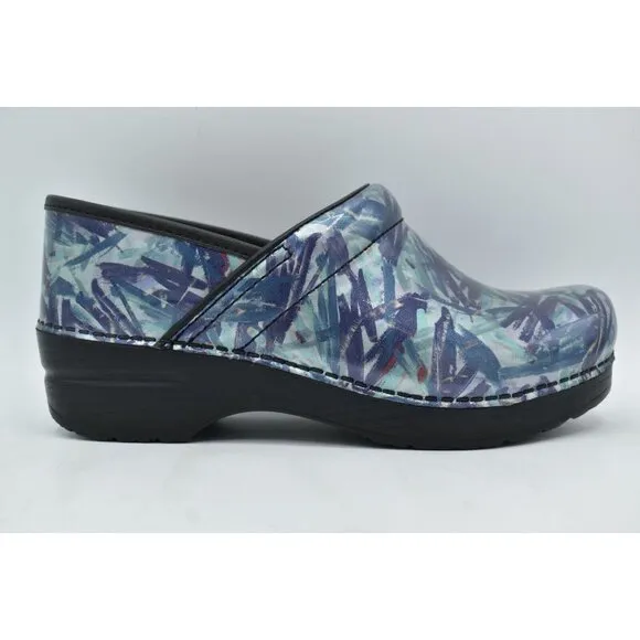 Dansko EU 38 US 7.5-8 Professional Patent Leather Painted Slip On Shoes Clogs