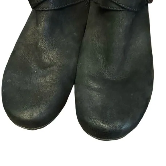 Dansko Faithe Women's Black Leather Buckle Zipper Ankle Boots 38 7.5-8 bootie
