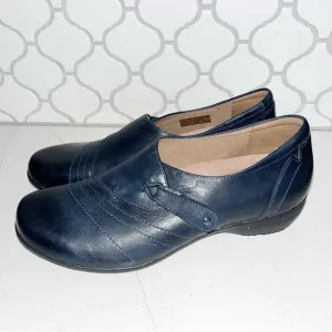 Dansko Franny Womens Size 37 6.5 - 7 Slip On Navy Comfort Shoes Slip Resistant
