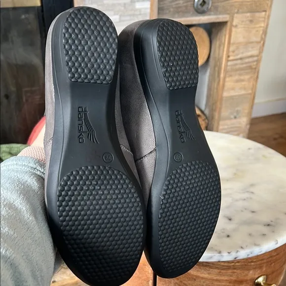 Dansko Gray Ankle Boots with Side Zipper