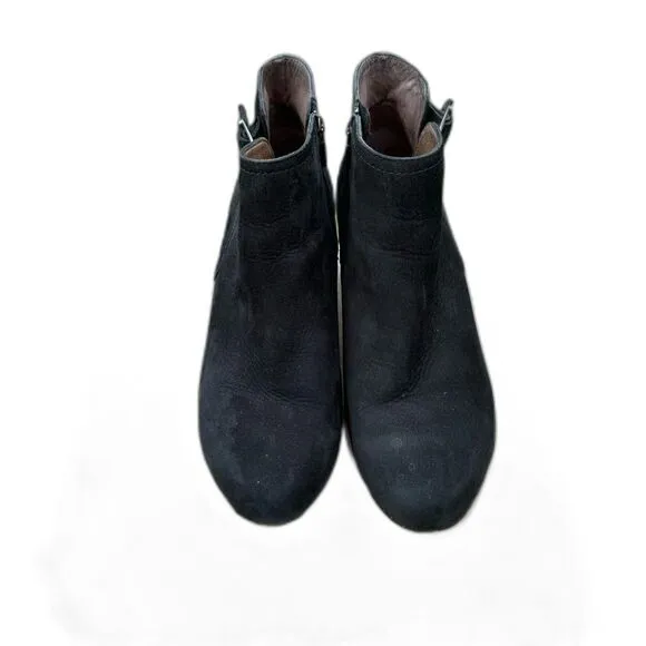 Dansko Henley Ankle Boot Black Suede Size 40 Zip Up Buckle
