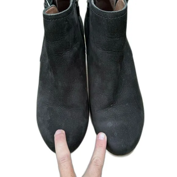 Dansko Henley Ankle Boot Black Suede Size 40 Zip Up Buckle