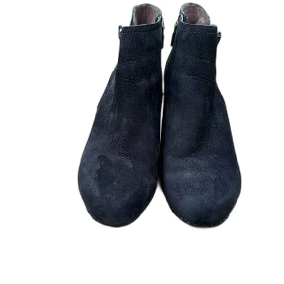 Dansko Henley Ankle Boot Black Suede Size 40 Zip Up Buckle