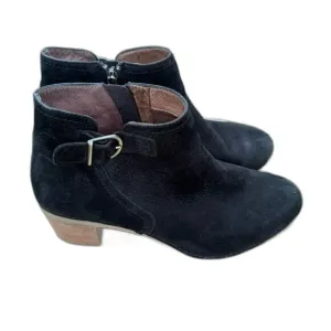 Dansko Henley Ankle Boot Black Suede Size 40 Zip Up Buckle