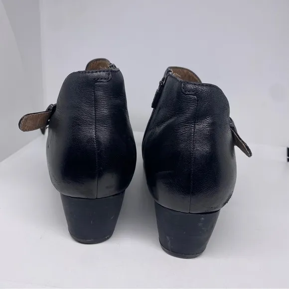 Dansko Leather Buckle Ankle Boots Darbie Black