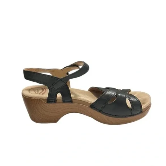Dansko Season Black Sandals Size 38